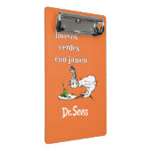 Dr. Seuss Spanische Grüne Eier mit Schinken Mini Klemmbrett (Schrägansicht)