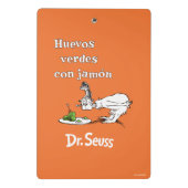 Dr. Seuss Spanische Grüne Eier mit Schinken Mini Klemmbrett (Rückseite)
