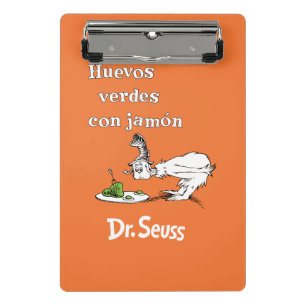 Dr. Seuss Spanische Grüne Eier mit Schinken Mini Klemmbrett