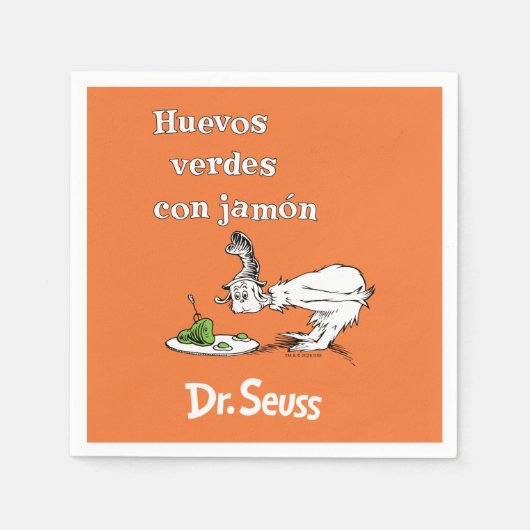 Dr. Seuss Spanische Grüne Eier mit Schinken Serviette (Vorderseite)