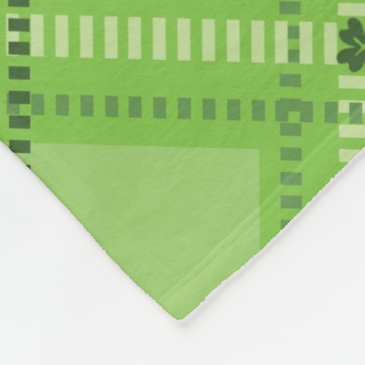 Dr. Seuss | St. Patrick's Day Kariert Pattern Fleecedecke (Ecke)