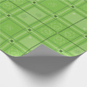 Dr. Seuss | St. Patrick's Day Kariert Pattern Geschenkpapier (Ecke)