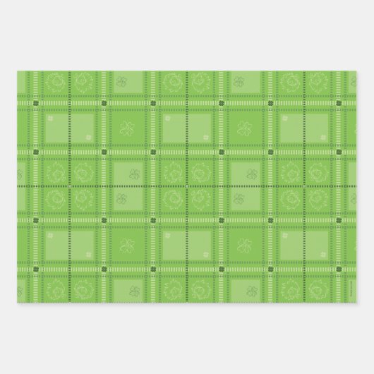 Dr. Seuss | St. Patrick's Day Kariert Pattern Geschenkpapier Set (Vorderseite 3)