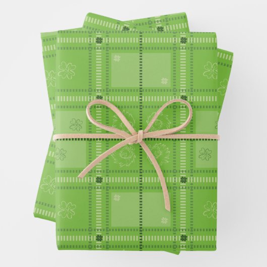 Dr. Seuss | St. Patrick's Day Kariert Pattern Geschenkpapier Set (Beispiel)