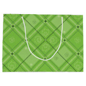 Dr. Seuss | St. Patrick's Day Kariert Pattern Große Geschenktüte (Rückseite)