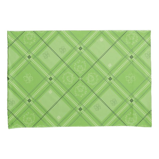 Dr. Seuss | St. Patrick's Day Kariert Pattern Kissenbezug (Vorderseite-Rechts)