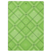 Dr. Seuss | St. Patrick's Day Kariert Pattern Klemmbrett (Rückseite)