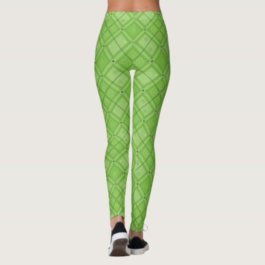 Dr. Seuss | St. Patrick's Day Kariert Pattern Leggings (Rückseite)