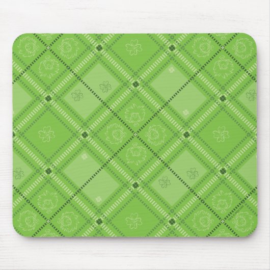 Dr. Seuss | St. Patrick's Day Kariert Pattern Mousepad (Vorne)