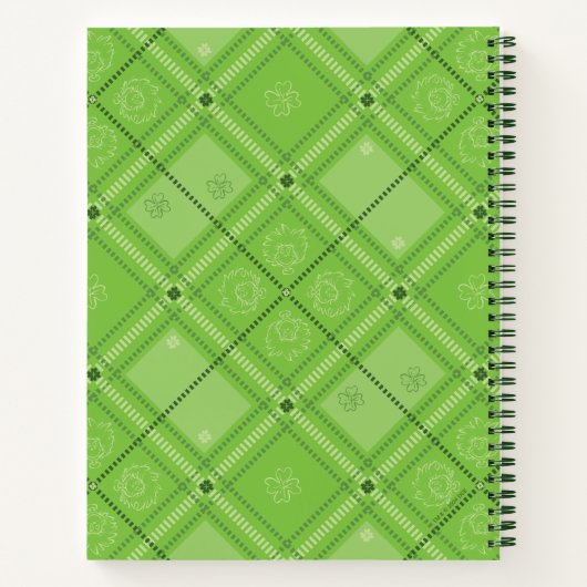 Dr. Seuss | St. Patrick's Day Kariert Pattern Notizblock (Rückseite)