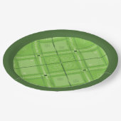 Dr. Seuss | St. Patrick's Day Kariert Pattern Pappteller (Schrägansicht)