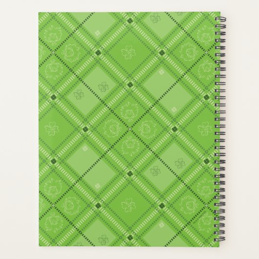 Dr. Seuss | St. Patrick's Day Kariert Pattern Planer (Rückseite)