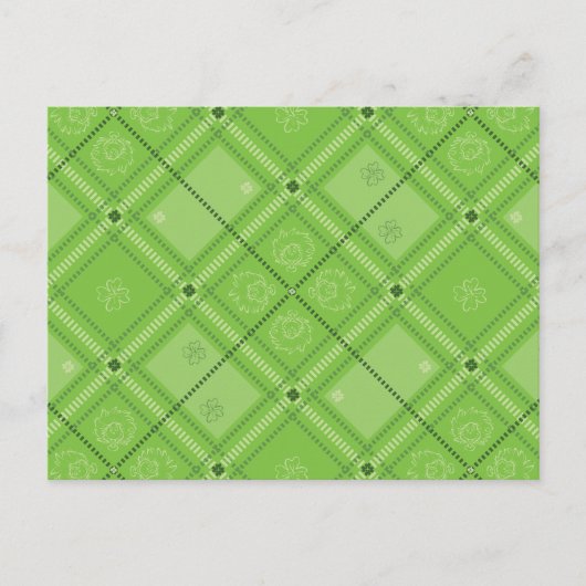 Dr. Seuss | St. Patrick's Day Kariert Pattern Postkarte (Vorderseite)