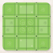 Dr. Seuss | St. Patrick's Day Kariert Pattern Rechteckiger Pappuntersetzer (Vorderseite)