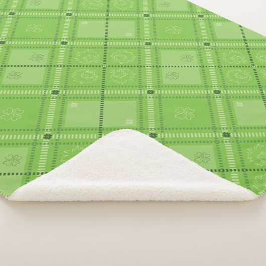 Dr. Seuss | St. Patrick's Day Kariert Pattern Sherpadecke (3/4)