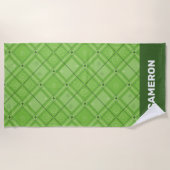 Dr. Seuss | St. Patrick's Day Kariert Pattern Strandtuch (Vorderseite)