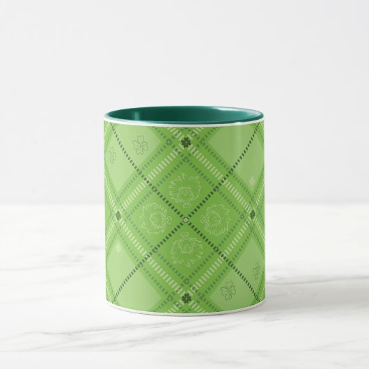 Dr. Seuss | St. Patrick's Day Kariert Pattern Tasse (Zentrum)