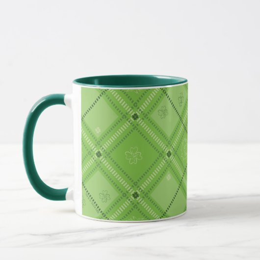 Dr. Seuss | St. Patrick's Day Kariert Pattern Tasse (Links)