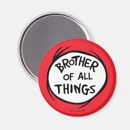 Dr. Seuss Thing 1 Thing 2 - Bruder aller Dinge Magnet (Vorderseite/Rückseite)