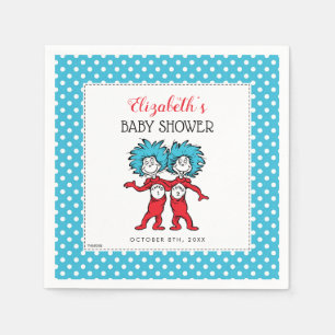 Dr. Seuss Thing 1 Thing 2 Zwillinge Baby Shower Serviette