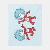Dr. Seuss Thing 1 und Thing 2 Charakter Fleecedecke (Vorderseite)