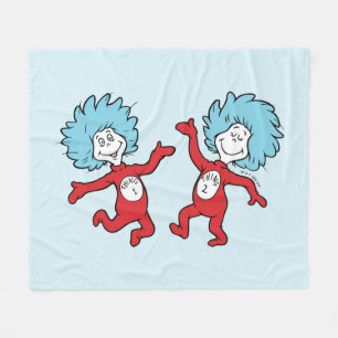 Dr. Seuss Thing 1 und Thing 2 Charakter Fleecedecke