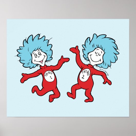 Dr. Seuss Thing 1 und Thing 2 Charakter Poster (Vorne)