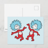 Dr. Seuss Thing 1 und Thing 2 Charakter Postkarte (Vorne/Hinten)