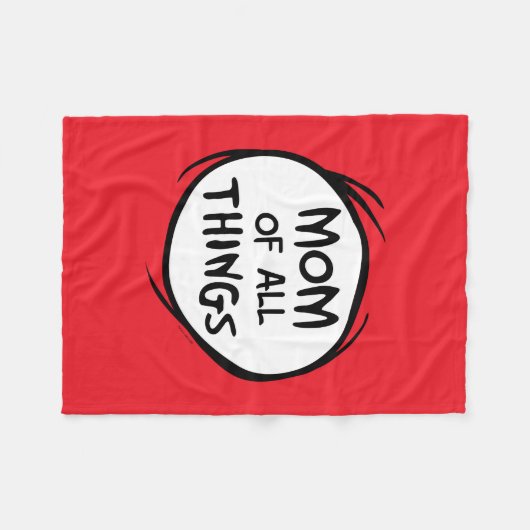 Dr. Seuss Thing Eine Sache Zwei - Mama aller Dinge Fleecedecke (Vorderseite (Horizontal))