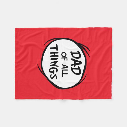 Dr. Seuss Thing Eine Sache Zwei - Vater aller Ding Fleecedecke (Vorderseite (Horizontal))