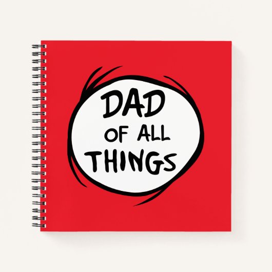Dr. Seuss Thing Eine Sache Zwei - Vater aller Ding Notizblock (Vorderseite)