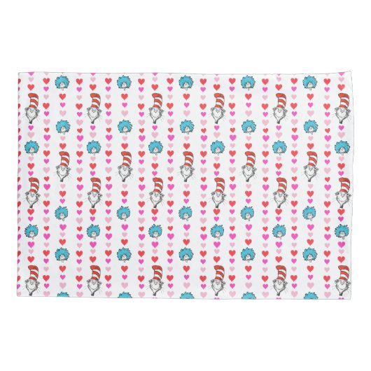 Dr. Seuss Valentine | Die Katze im Hut-Herz-Pat Kissenbezug (Rückseite-Links)