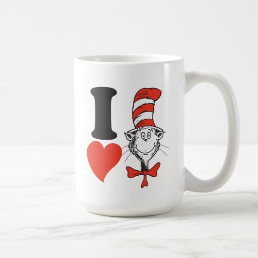 Dr. Seuss Valentine | Ich höre die Katze im Hut Kaffeetasse (Rechts)