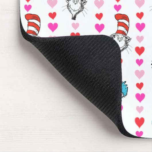 Dr. Seuss Valentine | Katze im HutinnPattern Mousepad (Ecke)