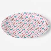 Dr. Seuss Valentine | Katze im HutinnPattern Pappteller (Schrägansicht)