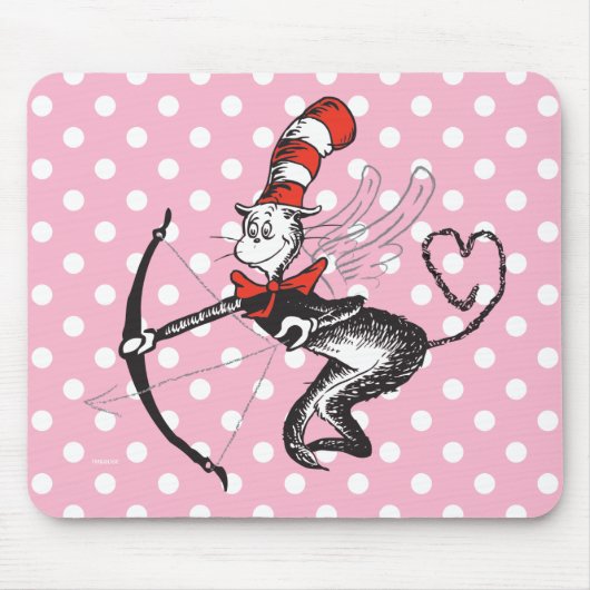 Dr. Seuss Valentine | Katze in der Hutschere Mousepad (Vorne)