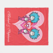 Dr. Seuss Valentine | Sache 1 Sache 2 Fleecedecke (Vorderseite (Horizontal))