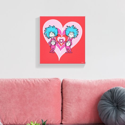 Dr. Seuss Valentine | Sache 1 Sache 2 Leinwanddruck (Insitu (Wohnzimmer))