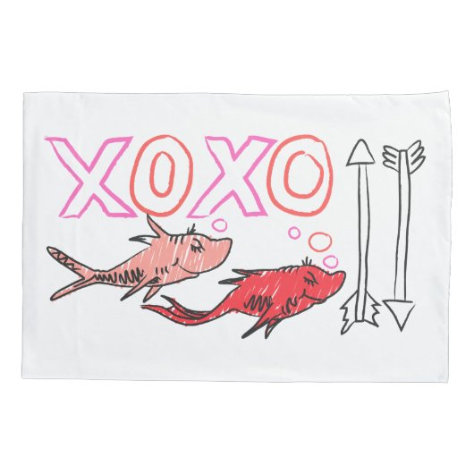 Dr. Seuss Valentine | XOXO Design Kissenbezug (Rückseite-Links)