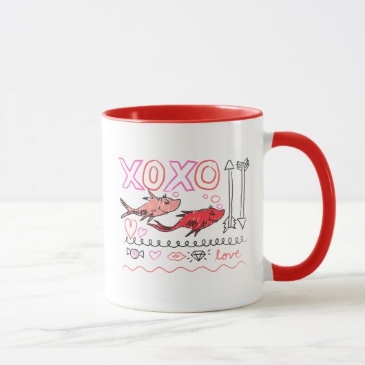 Dr. Seuss Valentine | XOXO Design Tasse (Rechts)