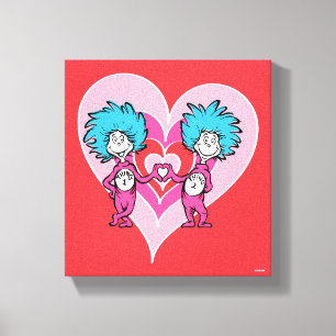 Dr. Seuss Valentinstag Ding 1 Ding 2 Leinwanddruck