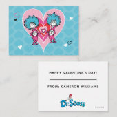 Dr. Seuss Valentinstag | Ding 1 & Ding 2 Mitteilungskarte (Vorne/Hinten)
