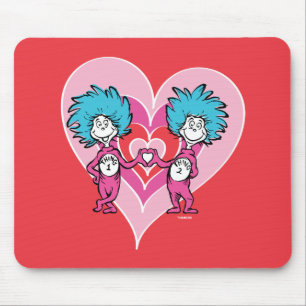 Dr. Seuss Valentinstag Ding Eins Ding Zwei Mousepad