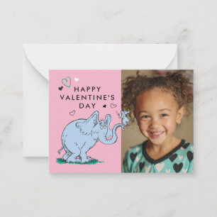 Dr. Seuss Valentinstag   Horton hört ein Who Mitteilungskarte