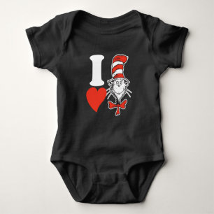 Dr. Seuss Valentinstag   Ich liebe die Katze im Hu Baby Strampler