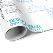 Dr. Seuss | Vatertag Zitatmuster Geschenkpapier (Rolleneckpunkt)