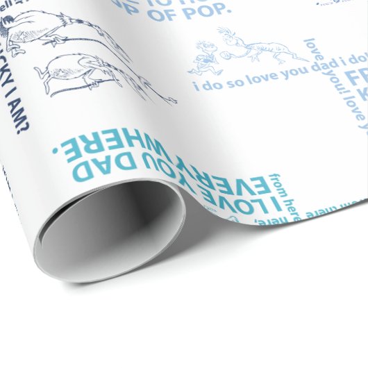 Dr. Seuss | Vatertag Zitatmuster Geschenkpapier (Rolleneckpunkt)