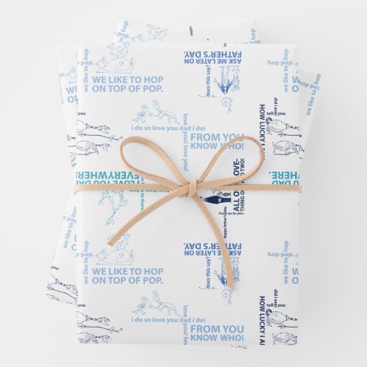 Dr. Seuss | Vatertag Zitatmuster Geschenkpapier Set (Beispiel)