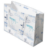 Dr. Seuss | Vatertag Zitatmuster Große Geschenktüte (Vorderseite Schrägansicht)