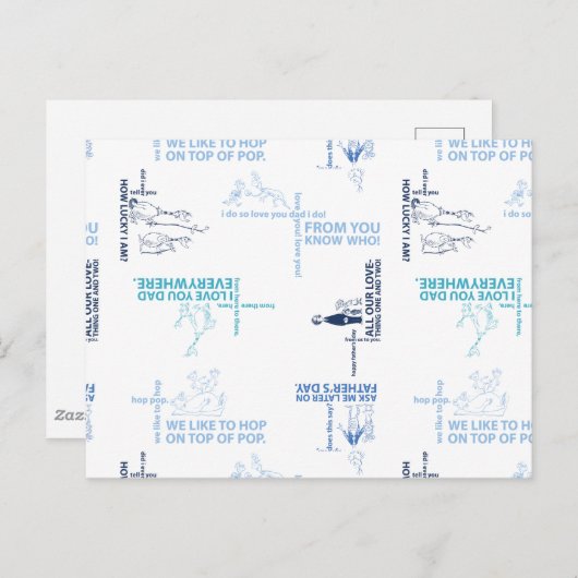 Dr. Seuss | Vatertag Zitatmuster Postkarte (Vorne/Hinten)